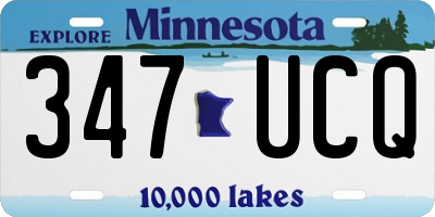 MN license plate 347UCQ