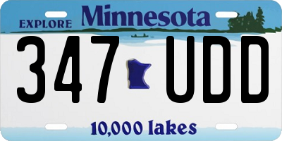 MN license plate 347UDD