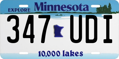 MN license plate 347UDI