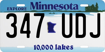 MN license plate 347UDJ