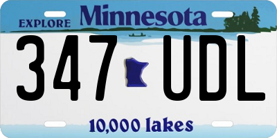 MN license plate 347UDL