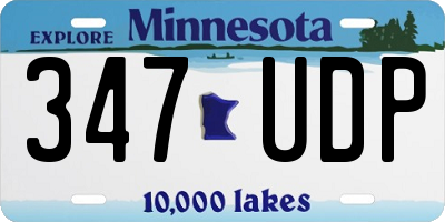 MN license plate 347UDP