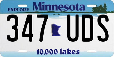 MN license plate 347UDS