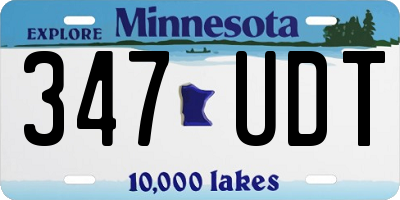 MN license plate 347UDT