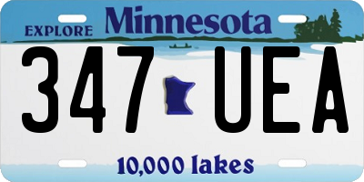 MN license plate 347UEA