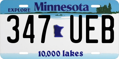 MN license plate 347UEB