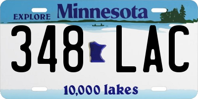 MN license plate 348LAC