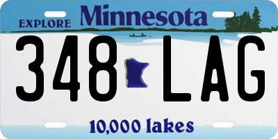 MN license plate 348LAG