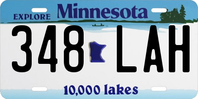 MN license plate 348LAH