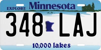 MN license plate 348LAJ