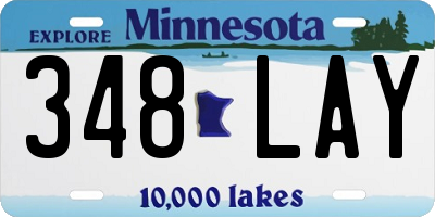 MN license plate 348LAY