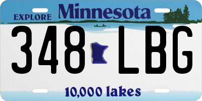 MN license plate 348LBG