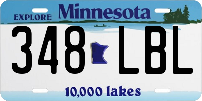 MN license plate 348LBL
