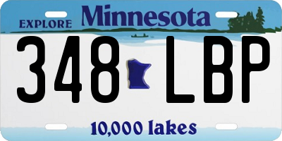 MN license plate 348LBP