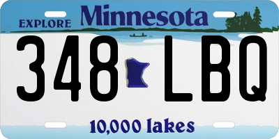 MN license plate 348LBQ