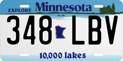 MN license plate 348LBV