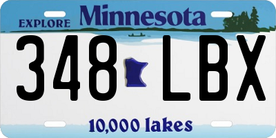 MN license plate 348LBX