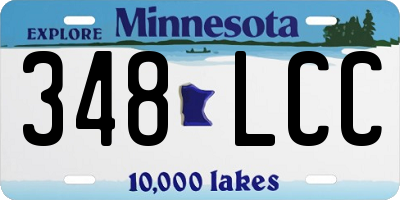 MN license plate 348LCC