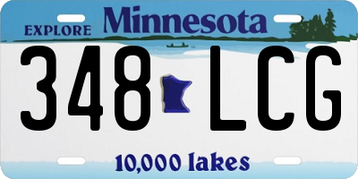 MN license plate 348LCG