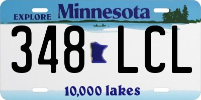 MN license plate 348LCL