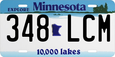MN license plate 348LCM