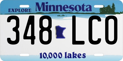 MN license plate 348LCO