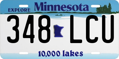 MN license plate 348LCU