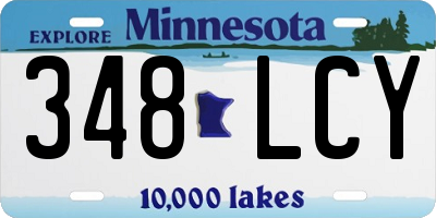 MN license plate 348LCY