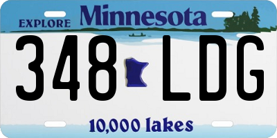 MN license plate 348LDG
