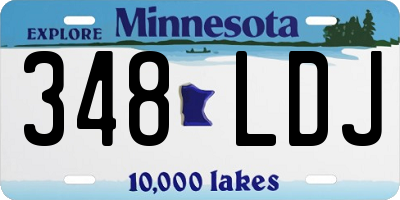 MN license plate 348LDJ
