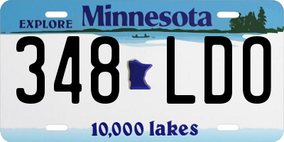 MN license plate 348LDO