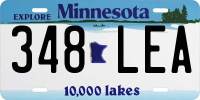 MN license plate 348LEA