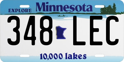 MN license plate 348LEC