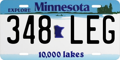 MN license plate 348LEG