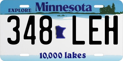 MN license plate 348LEH