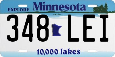 MN license plate 348LEI