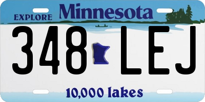 MN license plate 348LEJ