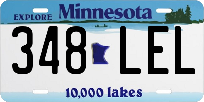 MN license plate 348LEL