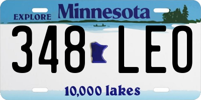 MN license plate 348LEO