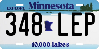 MN license plate 348LEP