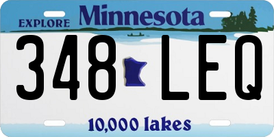 MN license plate 348LEQ