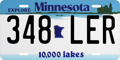 MN license plate 348LER
