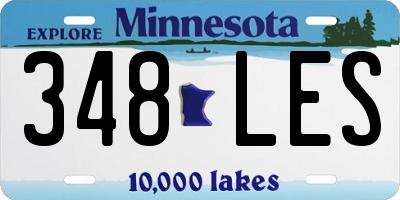 MN license plate 348LES