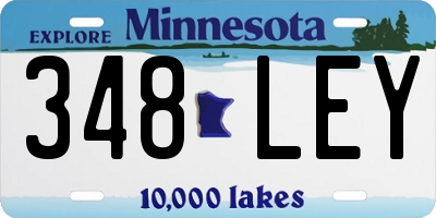 MN license plate 348LEY