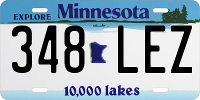MN license plate 348LEZ