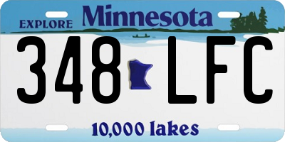 MN license plate 348LFC
