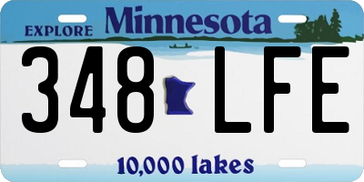MN license plate 348LFE