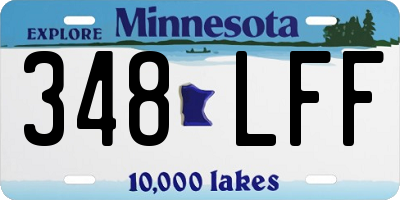 MN license plate 348LFF