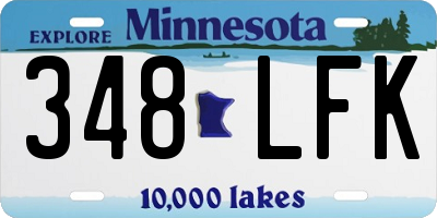 MN license plate 348LFK