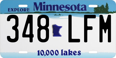 MN license plate 348LFM